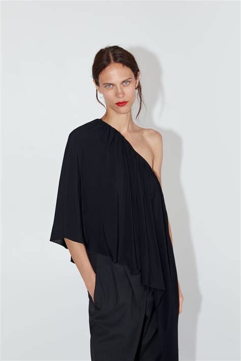 zara black shirt|zara black shirts for women.